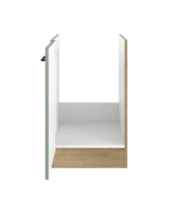 QUARTIER Küche Spülenunterschrank Fiona 50 cm Eiche / grün