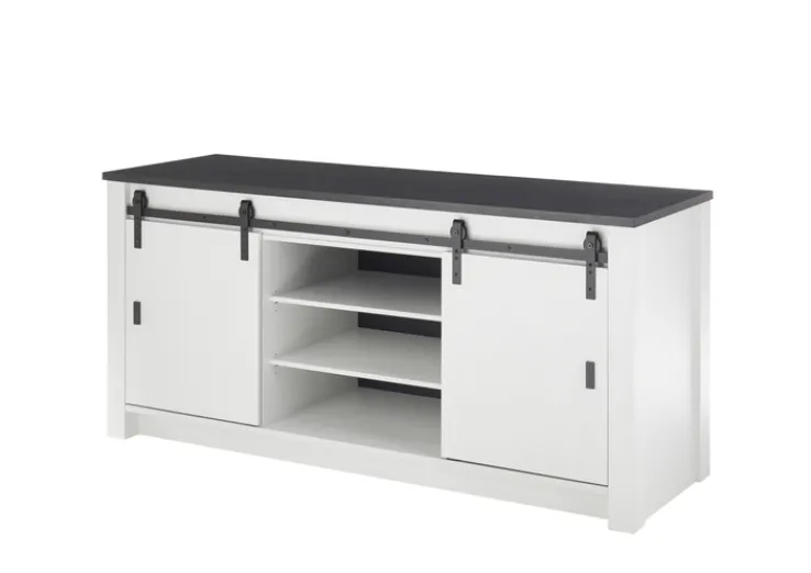 Küche Spültisch SHERWOOD ca. 201 x 93 x 64 cm Pinie Weiss Dekor