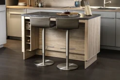 Kücheninsel MURANO 3 ca.138x83x75 cm Noble Elm/ Metal Slate grausilber