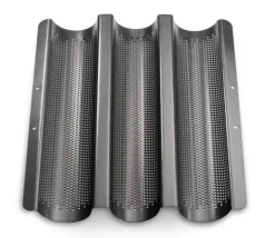 KÜCHENPROFI Baguetteblech BAKE ONE Stahlblech silber