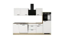 QUARTIER Küchenzeile Heidi Weiß Matt / Cosmopolitan Eiche 280 x 200 x 60 cm