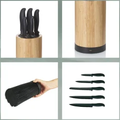 kela Messerblock-Set ACIDA 6-teilig Bambus