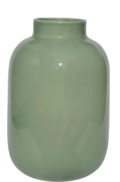 Keramik Vase 18 cm salbei