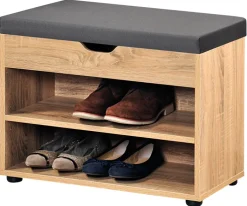 KESPER Schuhschrank mit Sitzkissen 60 x 45 x 30 cm braun/grau