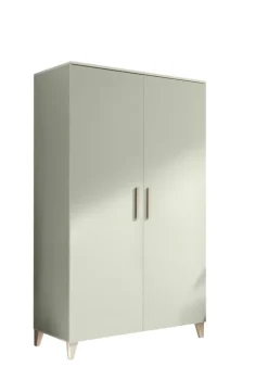 Kinder Kinder-Drehtürenschrank PRIZZI 100 x 200 cm pastellgrün/ braun