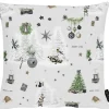APELT Kissenhülle CHRISTMAS ALL OVER 40x40cm weiß-schwarz