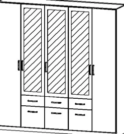 QUARTIER Kleiderschrank BINGEN 226 x 229 cm Sonoma Eiche