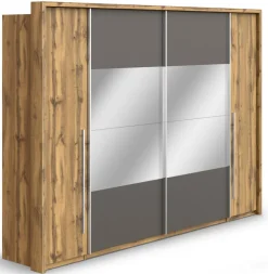 QUARTIER Kleiderschrank FOREST 312 x 225 cm braun / grau