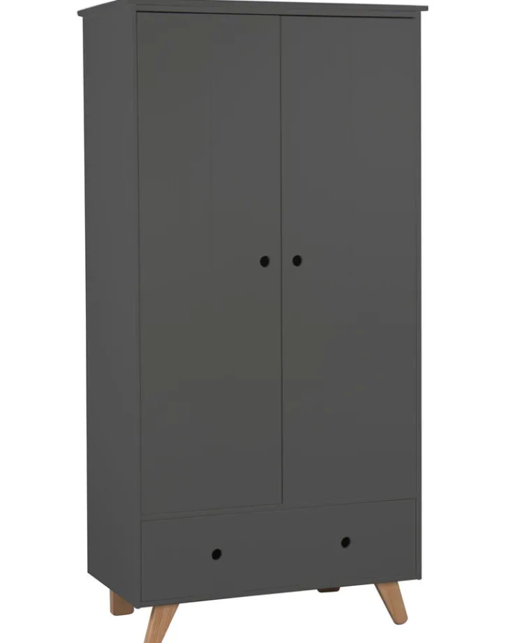 Kinder Kleiderschrank TIPI 95 x 190 x 50 cm grau