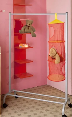 Kleiderstange Piccolino 97 x 146 cm Aluminium grau