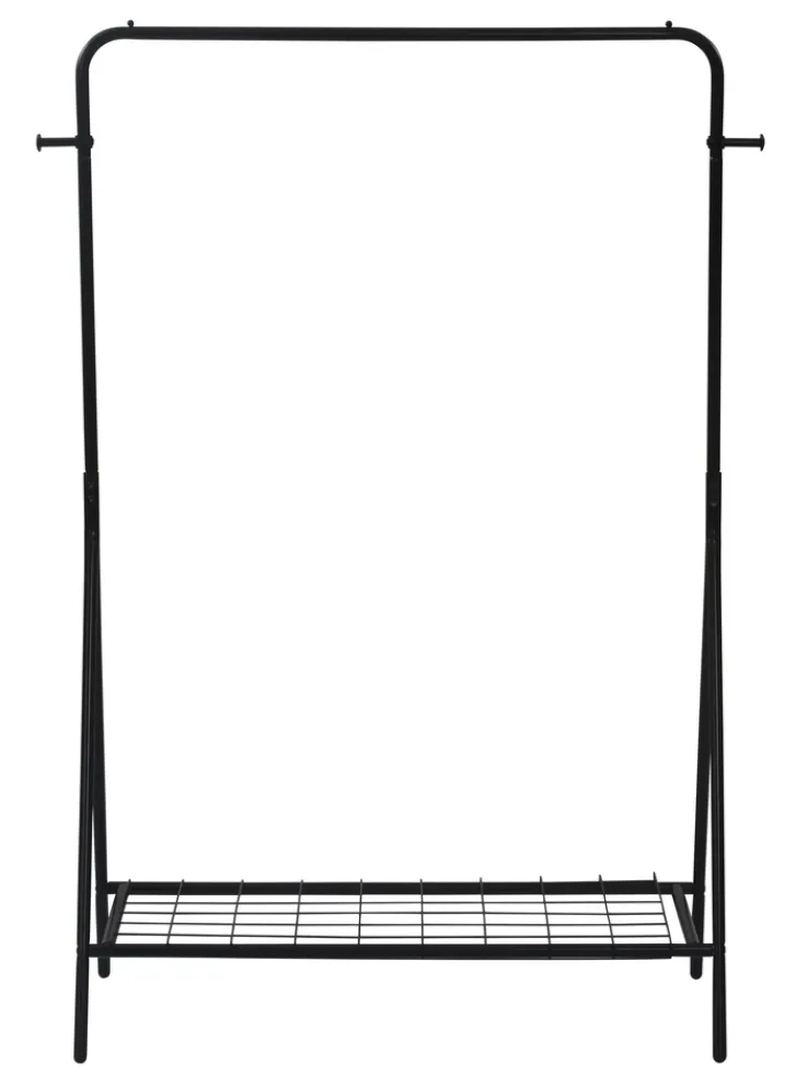 Kleiderständer JOE, Metall, 100 x 50 x 140 cm lackiert Schwarz