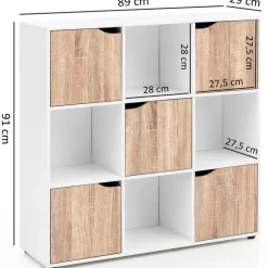 Kommode 89 x 91 cm weiß/ braun