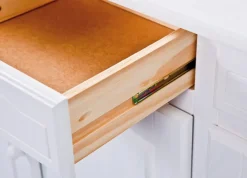 Kommode ALEXANDER 130x87x43 cm Massivholz weiß