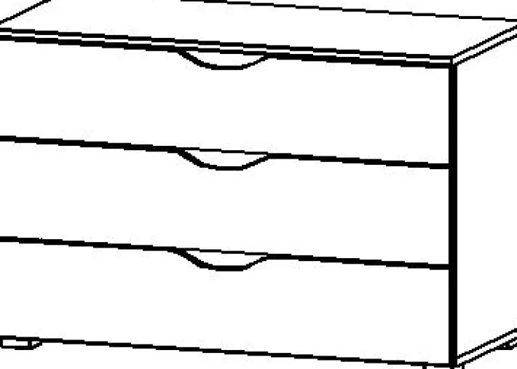 QUARTIER Kommode ALVARA 93 x 62 cm Alpinweiß NB