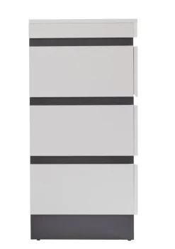 Kommode AMALIA 161x93 cm Alpinweiß/Anthrazit