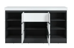 Kommode AMALIA 161x93 cm Alpinweiß/Anthrazit