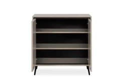 Kommode ARONA 90 x 90 cm sandfarben/schwarz