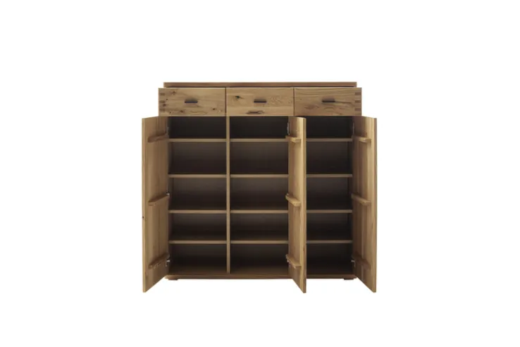 Kommode LOPEZ 120 x 124 cm braun/schwarzgrau