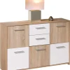 Kommode MAXIM 115x77x30 cm Dekor Sonoma-Eiche/weiß