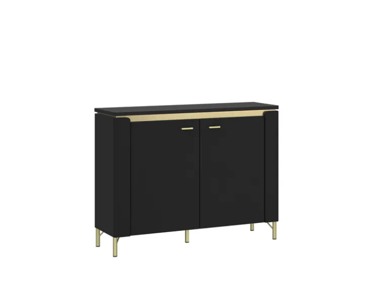 QUARTIER Kommode NORICA 110,4x87,3 cm schwarz matt