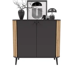 Kommode PURE 92 x 88 cm grau-Dekor/Eiche-Dekor