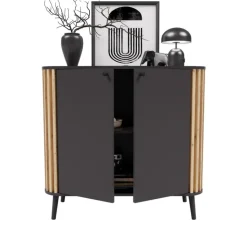 Kommode PURE 92 x 88 cm grau-Dekor/Eiche-Dekor