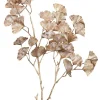 Kunstpflanze Dekozweig Gingko goldfarbig