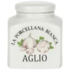 LA PORCELLANA BIANCA Aufbewahrungsdose CONSERVA Aglio 10,5 cm Porzellan weiß