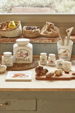 LA PORCELLANA BIANCA Aufbewahrungsdose CONSERVA Aglio 10,5 cm Porzellan weiß