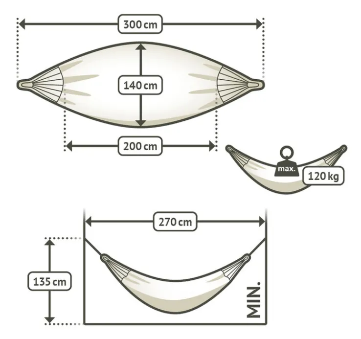 LA SIESTA Hängematte Einzel BRISA 300 cm Toucan