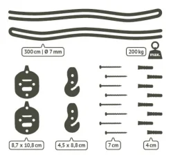 LA SIESTA Wand-Befestigungsset CasaMount für Hängematte