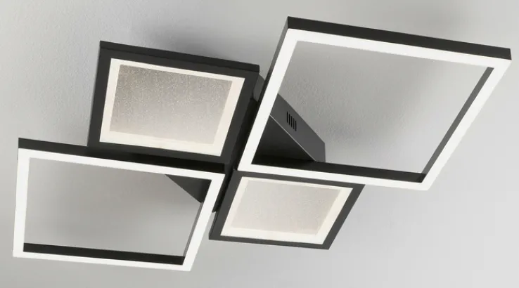 LED Deckenlampe FAY 80x55 cm schwarz