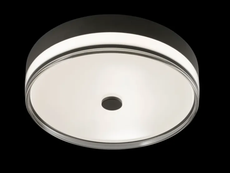 LED Deckenlampe SORANO 50 cm schwarz /chromfarbig