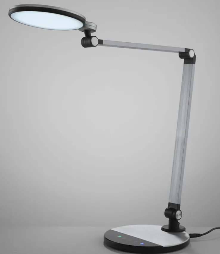 LED Schreibtischlampe EXPECT 90 cm silberfarbig/ schwarz