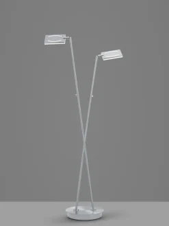 LED Stehlampe MATEO 2-flg nickelfarbig