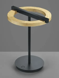 LED Stehlampe NELLA Holz /schwarz