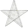 LED Weihnachtsstern 20 cm silberfarbig