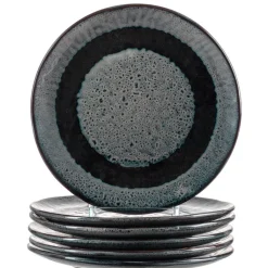 LEONARDO Dessertteller MATERA 6er Set 22,5 cm Keramik anthrazit