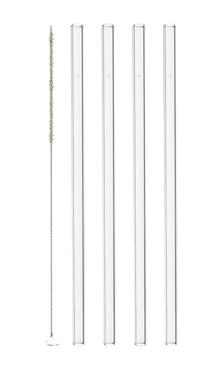 LEONARDO Glastrinkhalme 5-teilig klar