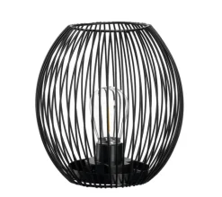 LEONARDO Laterne mit LED 18,5 cm schwarz