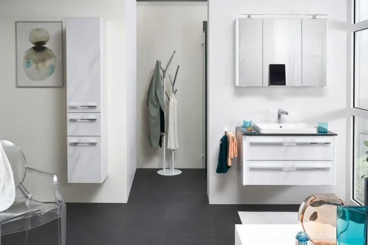 LEONARDO Spiegelschrank weiß