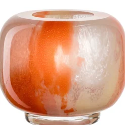 LEONARDO Vase CIPRIA DUE 11 cm orange/creme
