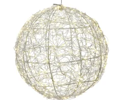 Lichtobjekt Micro LED Rahmen 28x28x28cm silberfarbig