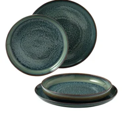 like. Tafelservice CRAFTED BREEZE 4-teilig grün/ braun