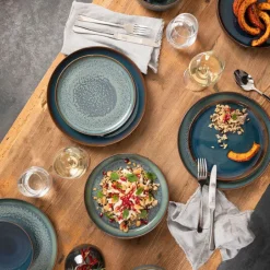 like. Tafelservice CRAFTED BREEZE 4-teilig grün/ braun