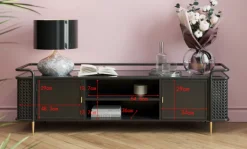 KARE DESIGN Lowboard FENCE schwarz 51x160x40 cm