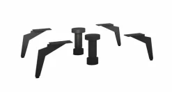 QUARTIER Möbelfüße COMO 4er-Set Metall schwarzgrau