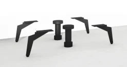 QUARTIER Möbelfüße COMO 4er-Set Metall schwarzgrau