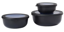 MEPAL Aufbewahrungsbox CIRQULA 3-teilig Kunststoff nordicblack