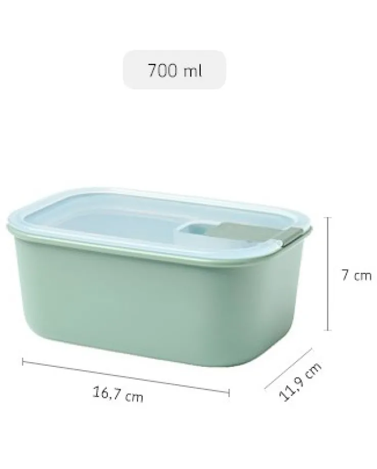 MEPAL Frischhaltedosen-Set EASYCLIP 3-teilig Nordic White Kunststoff